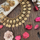 Vriksham Designer Gold Lakshmi Coin Double Layer Neckpiece-G19245